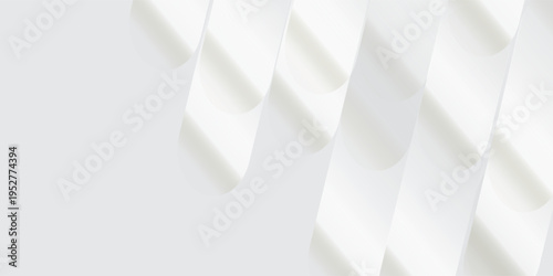 Grey white abstract background paper shine and layer element vector for presentation design.