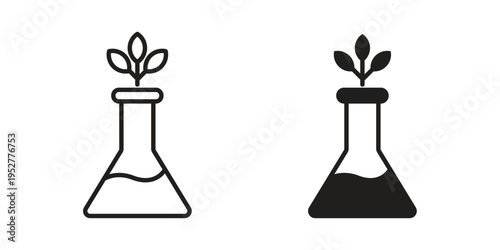 GMO icon Line Design Vector Illustration. Solid Black icons