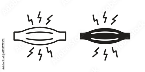 Myalgia icon Line Design Vector Illustration. Solid Black icons