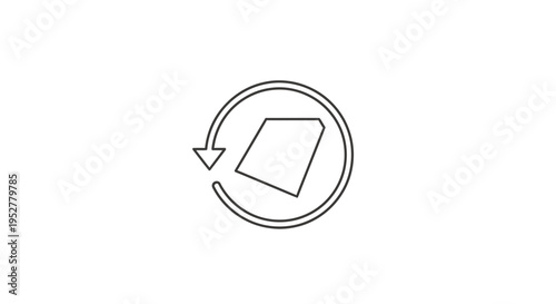 Recycle Symbol with Geometric Shape Inside