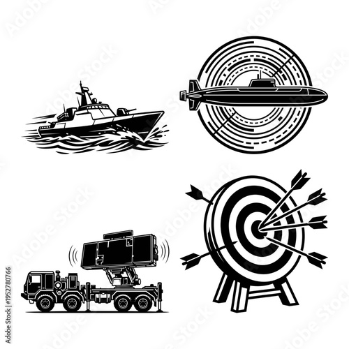 Target arrow prohibition and camera icon bundle