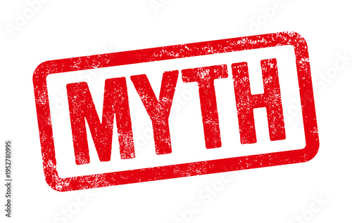 Red stamp on a white background - Myth