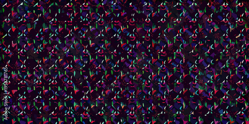 Abstract colorful pattern resembling a crowd from a distance