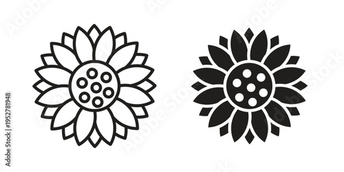 Sunflower icon Symbol for App and Web UI Design Vectors