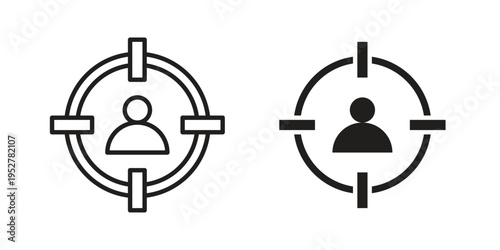 Target audience icon Symbol for App and Web UI Design Vectors