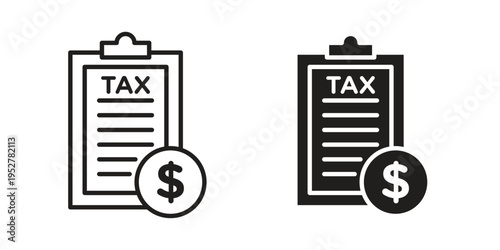 Taxes icon Symbol for App and Web UI Design Vectors