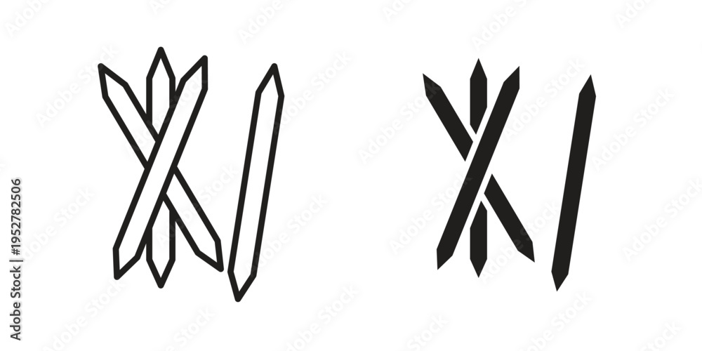 Obraz premium Toothpick icon Symbol for App and Web UI Design Vectors