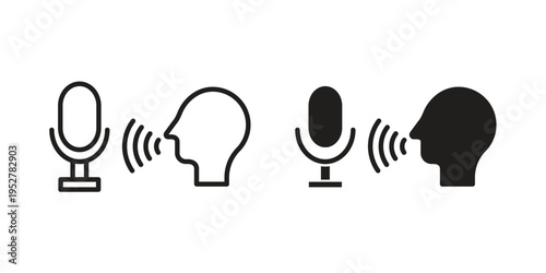 Voice control icon Symbol for App and Web UI Design Vectors