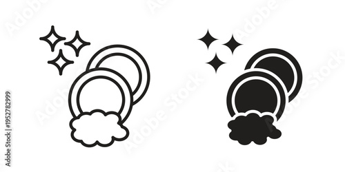 Washing dishes icon Symbol for App and Web UI Design Vectors