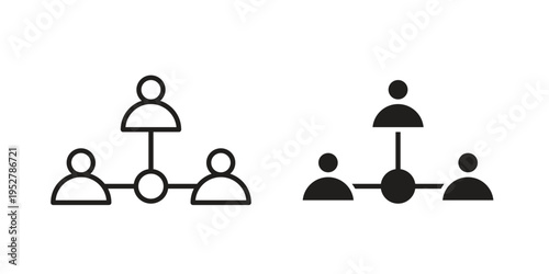 Stakeholders icon. filled flat sign for mobile concept. glyph and line symbols