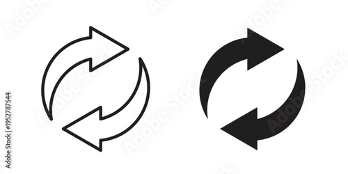 Synchronization icon. filled flat sign for mobile concept. glyph and line symbols
