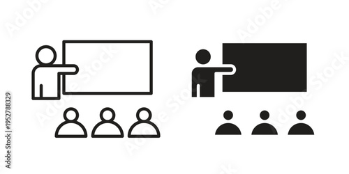 Training icon. filled flat sign for mobile concept. glyph and line symbols