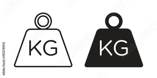 Weight icon. filled flat sign for mobile concept. glyph and line symbols