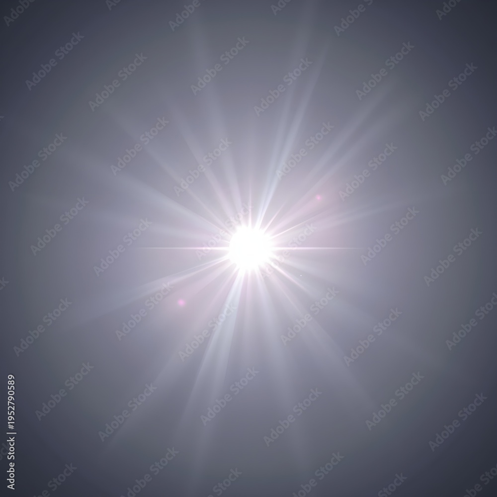 Obraz premium Abstract Bright Lens Flare with Soft Radiant Glow and White Backdrop