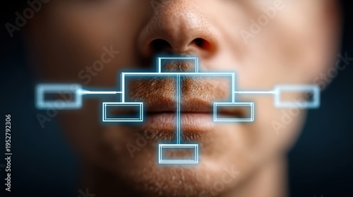 Man with nose cross portrait of a person with a cross shaped marking on their nose focus on facial features