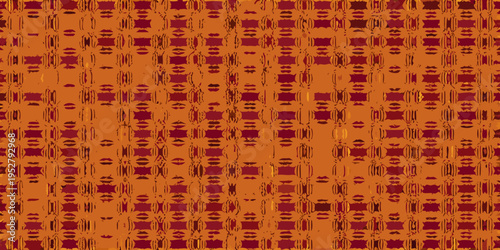 Abstract woven texture with shades of orange and burgundy