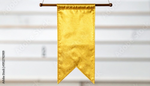 Golden satin ceremonial banner
