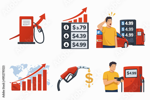 Fuel price crisis showing rising gas costs and consumer shock at high pump prices
