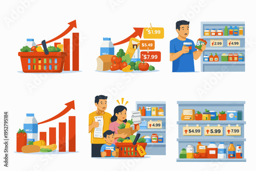 Families and shoppers facing rising food prices, cost of living increasing