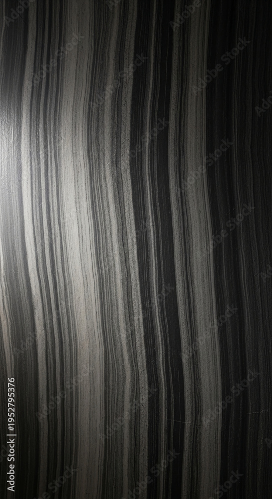Obraz premium Vertical black and gray stripe pattern, reminiscent of woodgrain. It represents natural variation, texture, and depth, suitable for decor or graphic use.