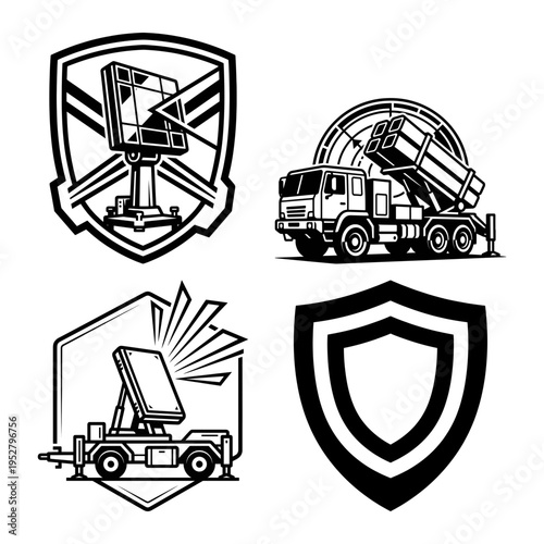 Missile Truck Radar System and Security Shield Bundle