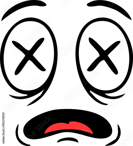 Fainted Dead Eyes Shocked Character Face