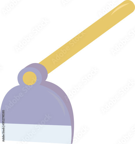Flat vector illustration of a garden hoe.