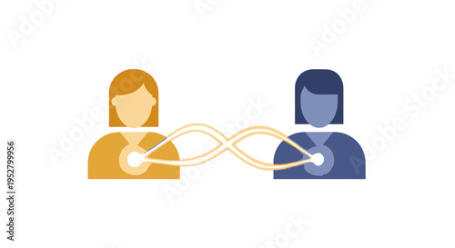 Connecting people, communication, relationships, friendship, empathy, teamwork, network