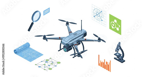 Modern drone technology for scientific research and data collection.
