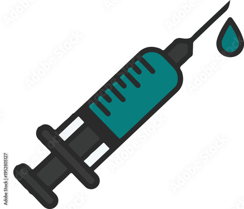 Medical syringe icon