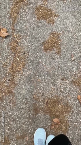 Scarpe da ginnastica, camminare sulla strada