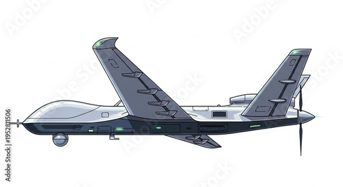 Unmanned aerial vehicle, a sophisticated drone with advanced technology, ready for flight.