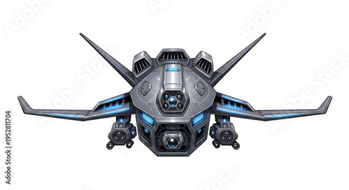 Futuristic spacecraft design showcasing advanced technology and interstellar travel capabilities in space.