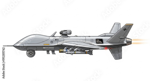 Unmanned aerial vehicle showcasing advanced technology and aerial surveillance capabilities.