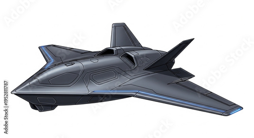 Stealth aircraft design showcases advanced aviation technology and engineering marvel.