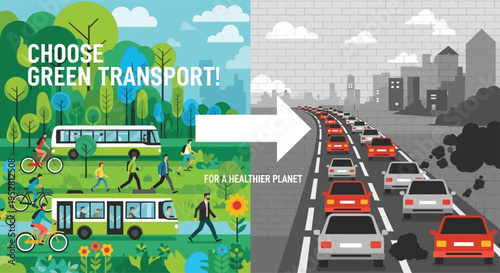 Choose Green Transport for a Healthier Planet.