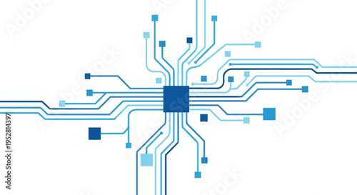 Abstract Digital Circuit Board Technology Concept.