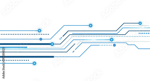 Abstract Digital Circuit Board Technology Lines Pattern.