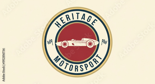 Heritage Motorsport Logo Featuring a Classic Sports Car Silhouette.