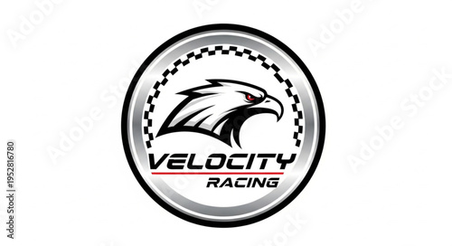 Velocity Racing logo featuring a stylized eagle head within a circular frame.