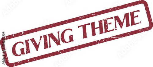 Giving Theme Bold Red Rubber Stamp Design for Philanthropic Events and Charitable Causes