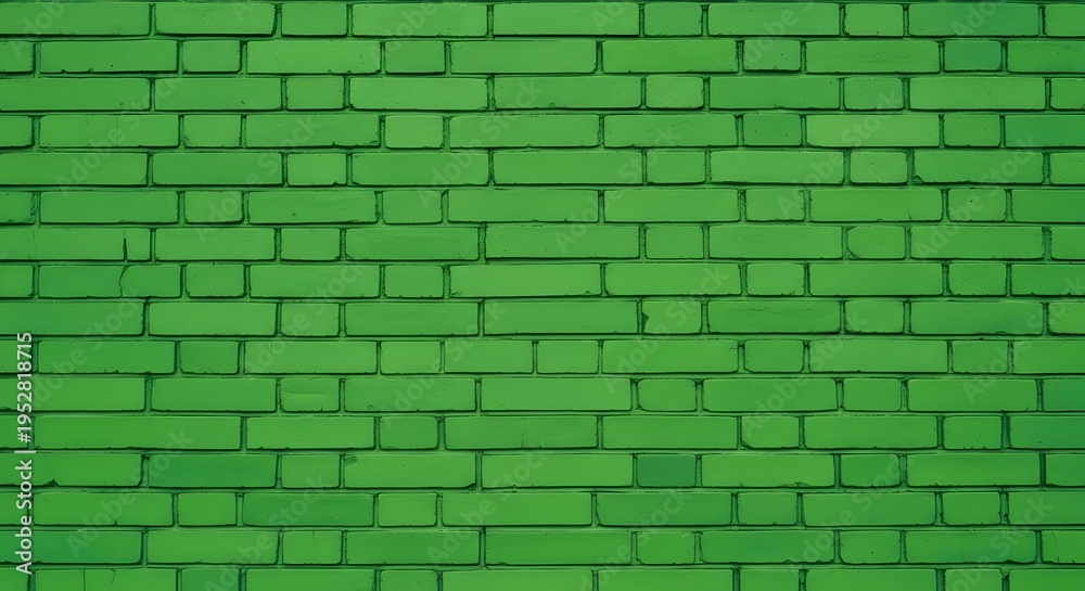 Fototapeta premium Green brick wall background texture