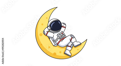 Astronaut relaxing on the moon, space exploration, futuristic concept