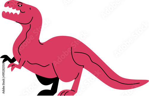 Pink Dinosaur Illustration