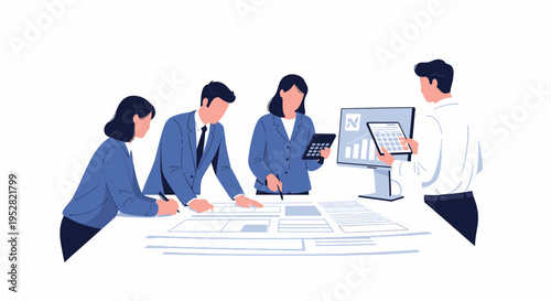 Business Team Collaborating on Project Strategy.