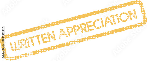 Authentic Distressed Written Appreciation Stamp for Expressing Gratitude and Thanks