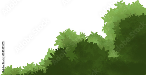 A detailed illustration of dense green trees, ideal for environmental or nature-themed web and print design.
