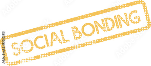 Essential Social Bonding Message Stamped in Textured Orange Ink on a Pristine Background