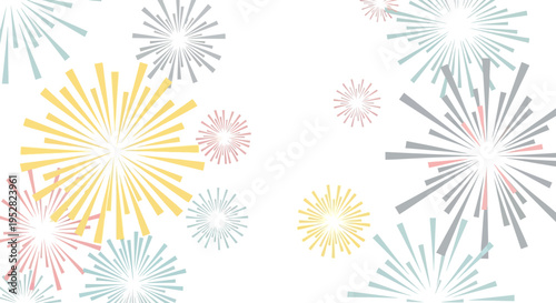Festive Firework Bursts Background