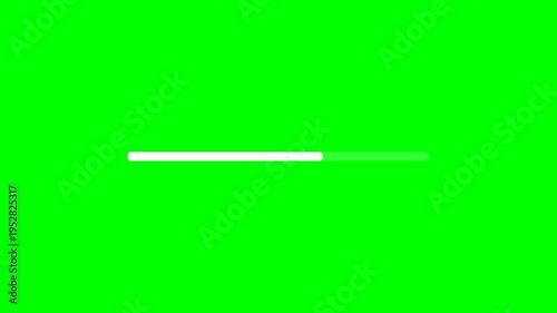 Progress Bar Animation Loading on Green Screen